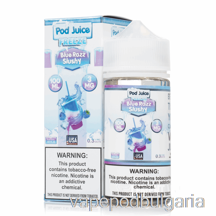 Vape Течности Freeze Blue Razz Slushy - Pod Juice - 100ml 12mg